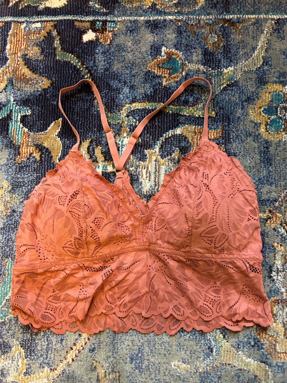 aerie Lace Bralette - Coral